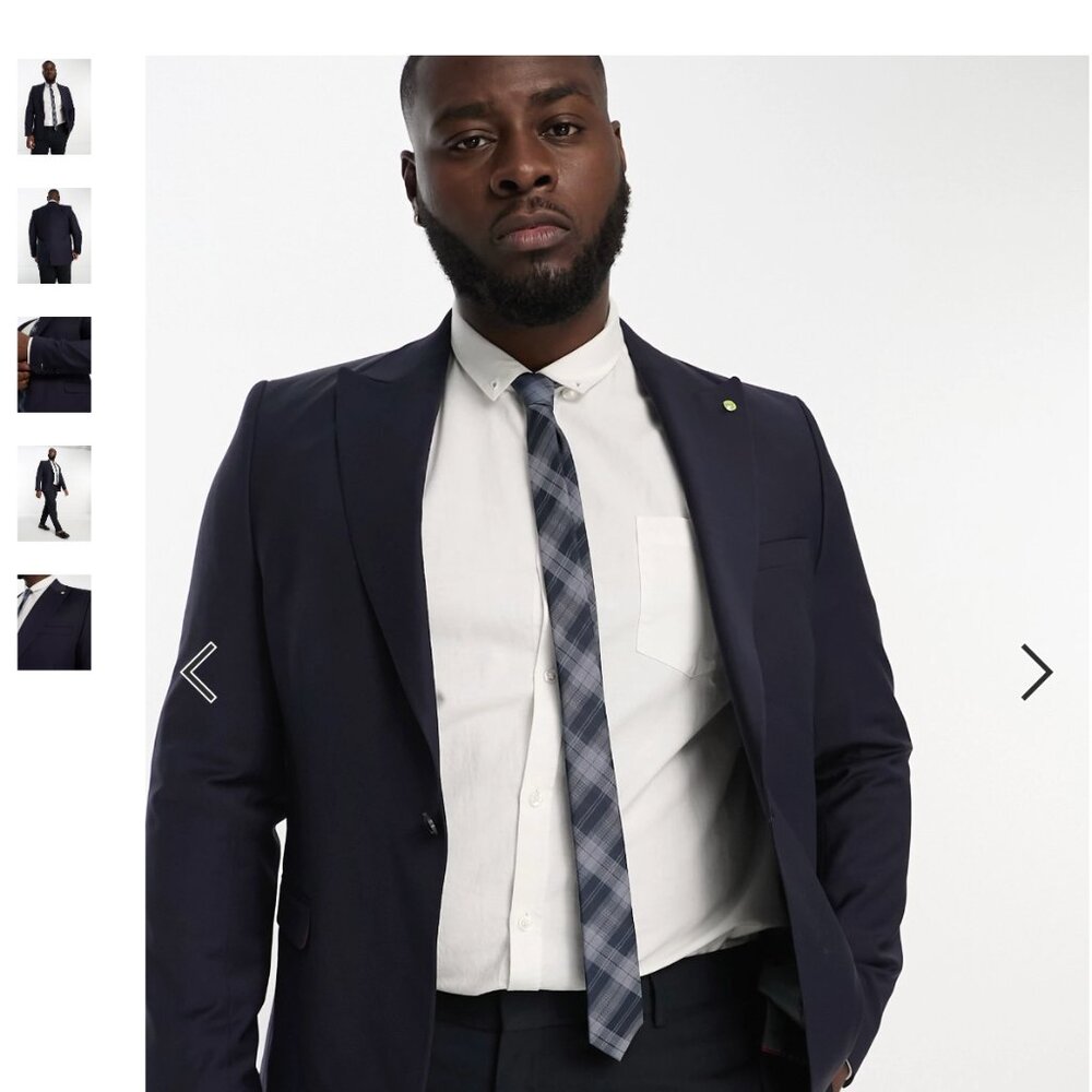 Twisted Tailor Plus buscot suit jacket in navy 50R